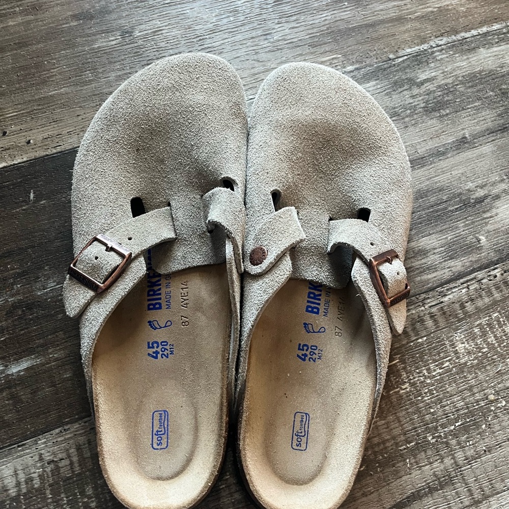 Birkenstock Gray Suede Loafers